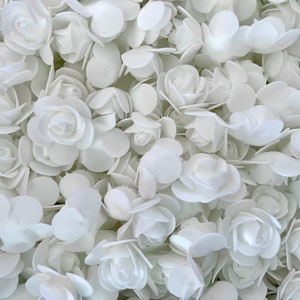 White Foam Roses (3cm): Craft Flower Arranging Supplies