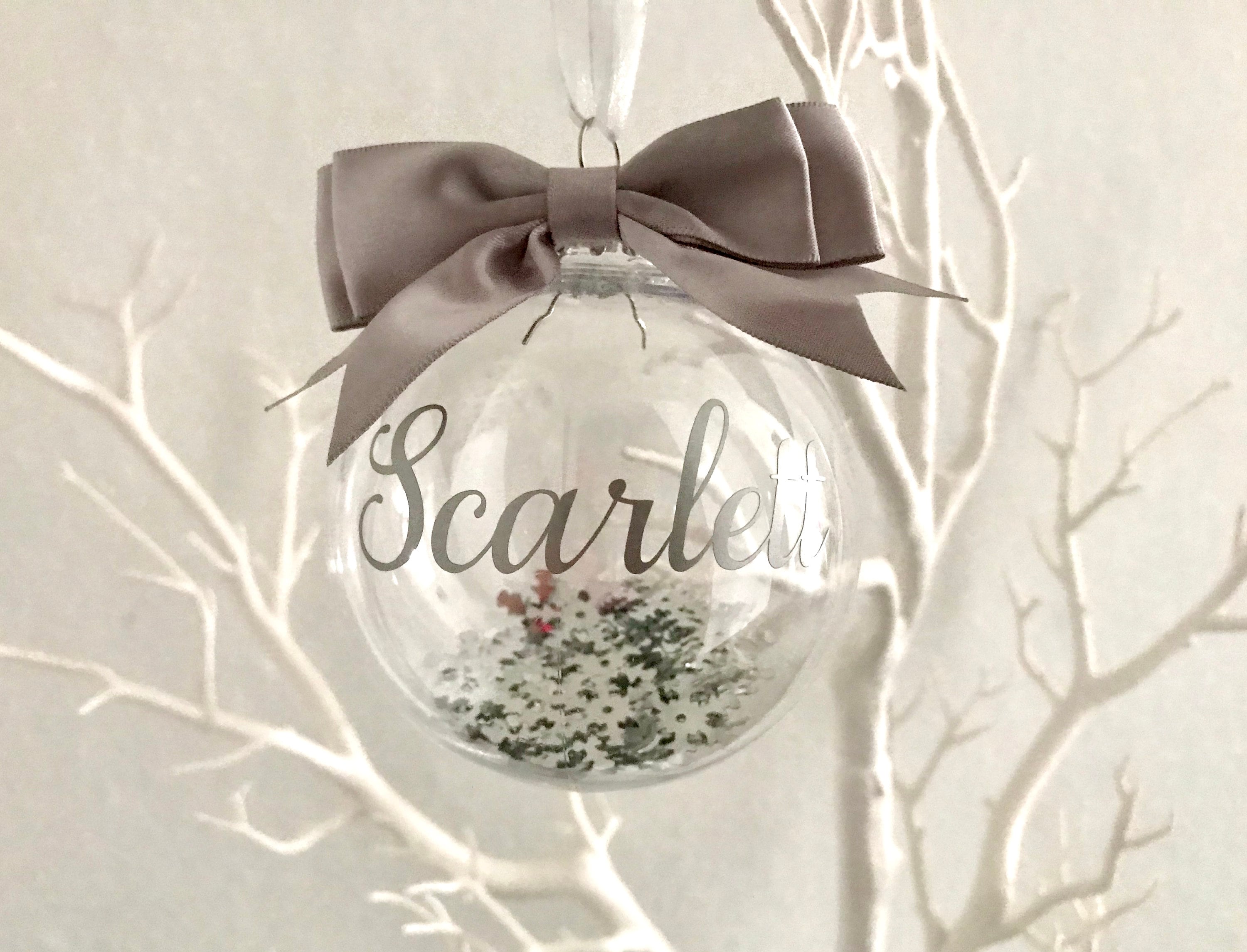 Personalised Baubles Custom Filled Baubles Name Christmas Etsy UK