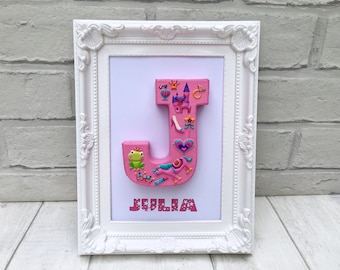 Personalized Princess Letter Frame: Fairytale Nursery Decor