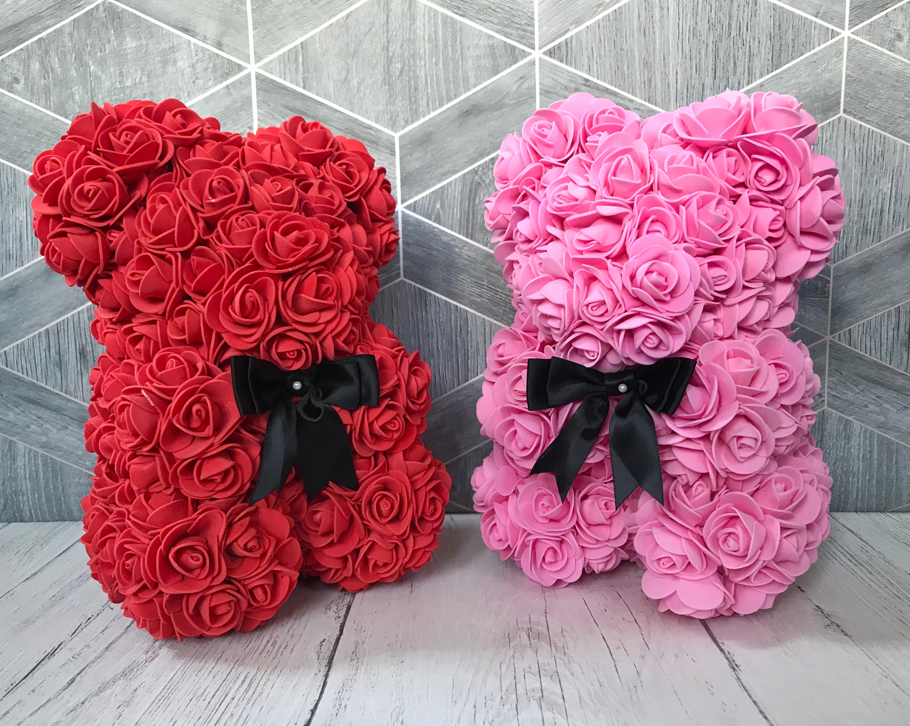 Dropship Wedding Decoration Rose Bear Artificial Flower With Box