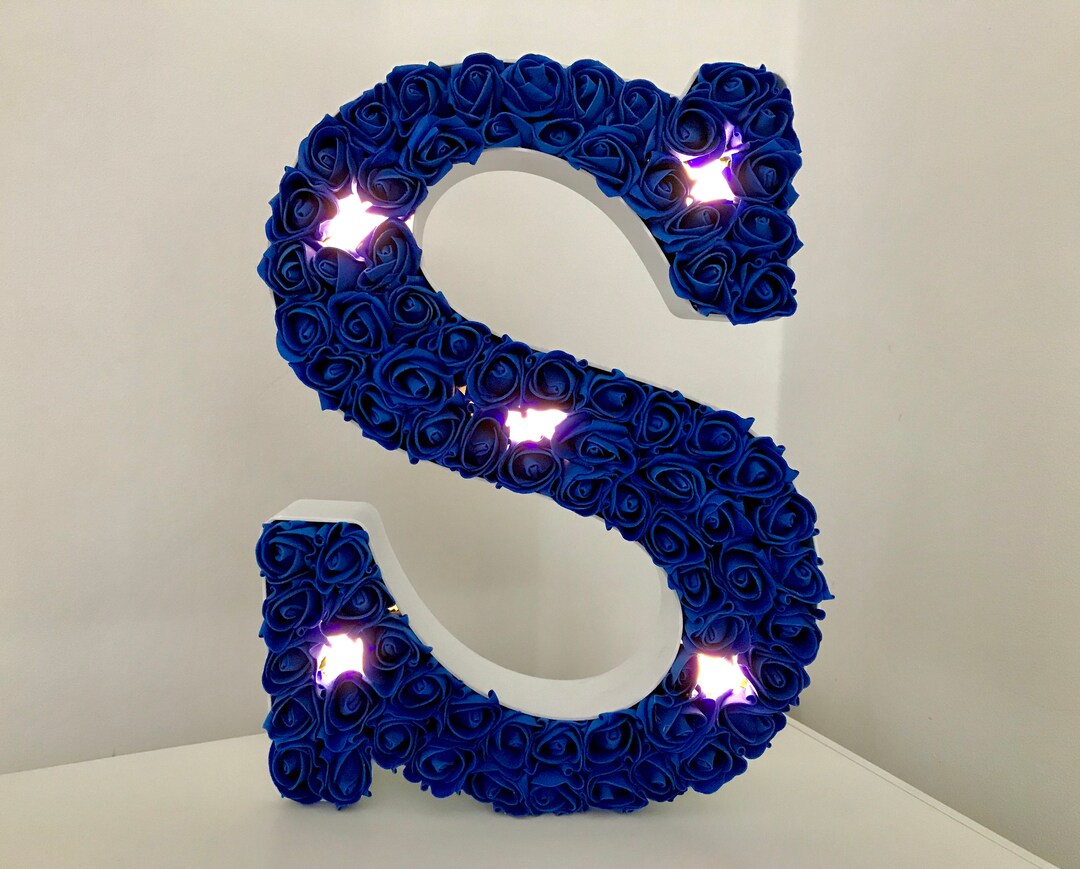 Giant Light up Letter 30cm Decorated Letter 12'' Etsy