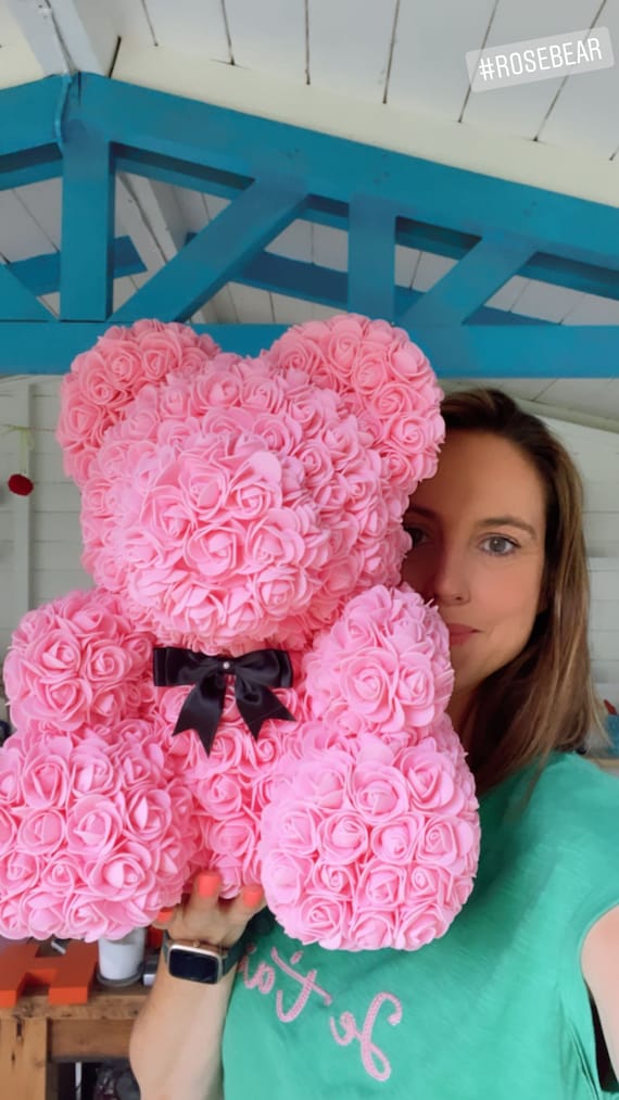 Rose Handmade Teddy Bear Artificial Forever Best Gift for Weddings 