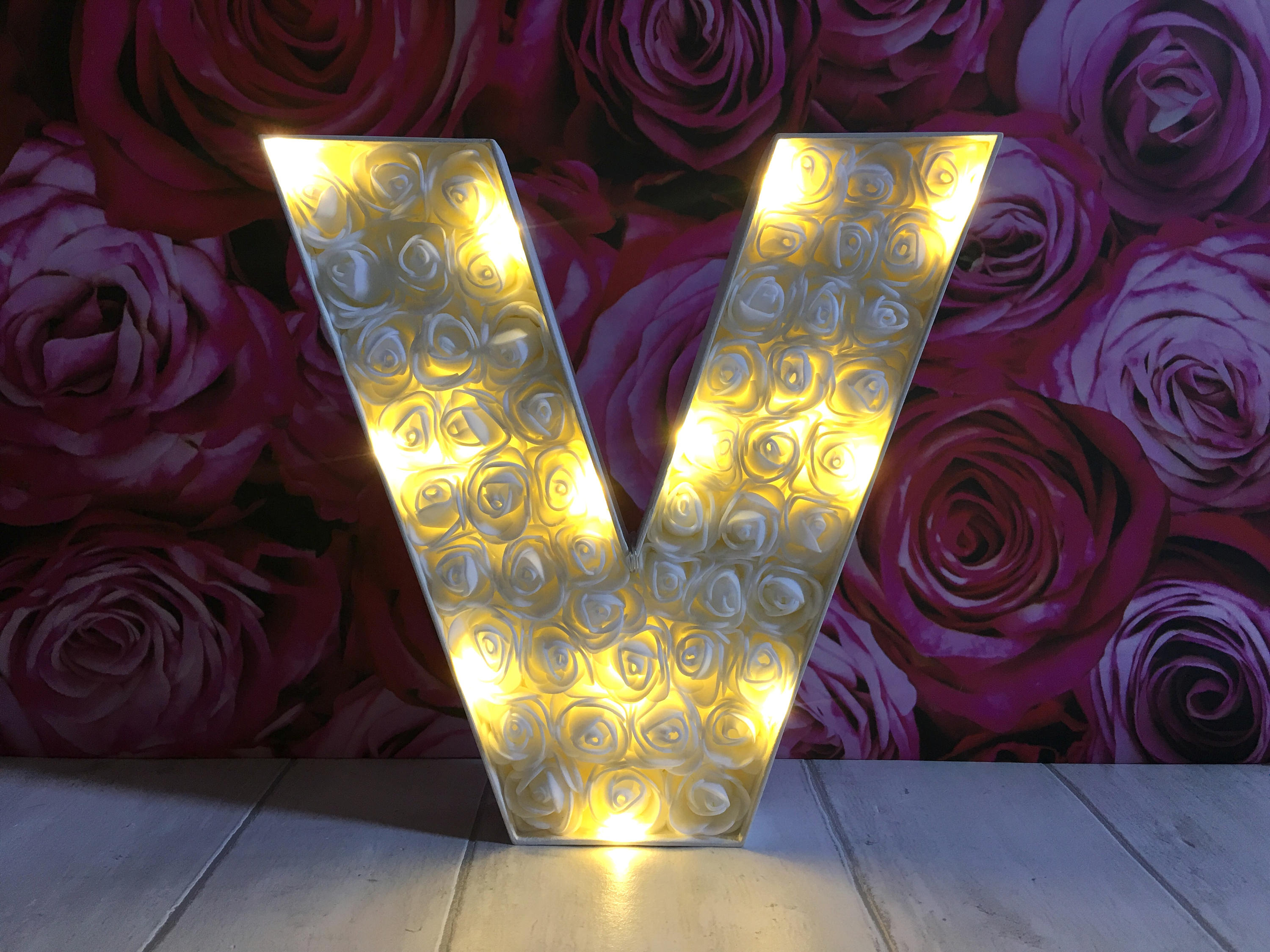 Light up Letter V Barn Wedding Decor Illuminated Wedding Etsy UK