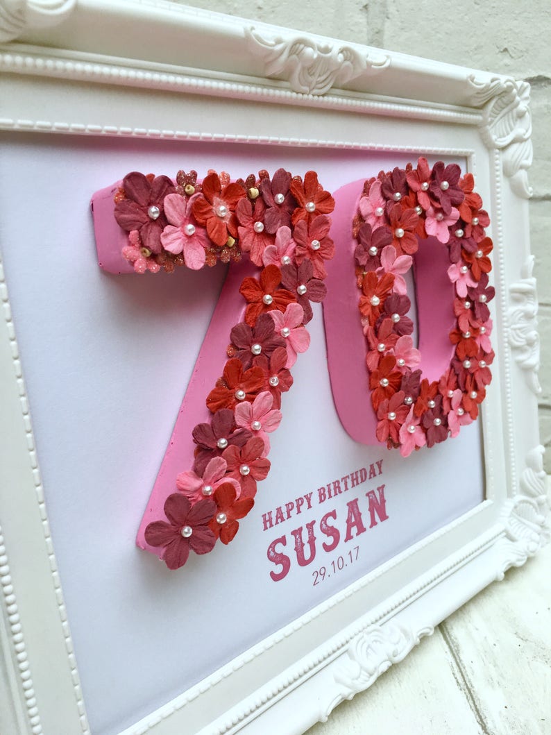 Personalised 70th Birthday Gift Unique 70th Birthday Gift Etsy
