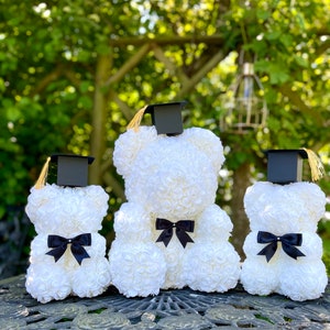 Personalised Graduation Rose Bear, Flower Bear, Graduation Gifts, Personalised Graduation Gifts image 4