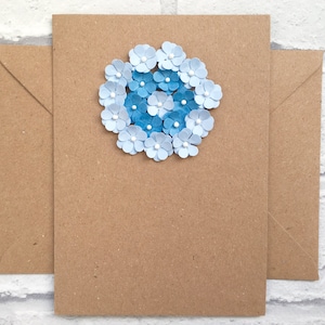 Floral thank you card, Flower greeting card, Birthday card for her
