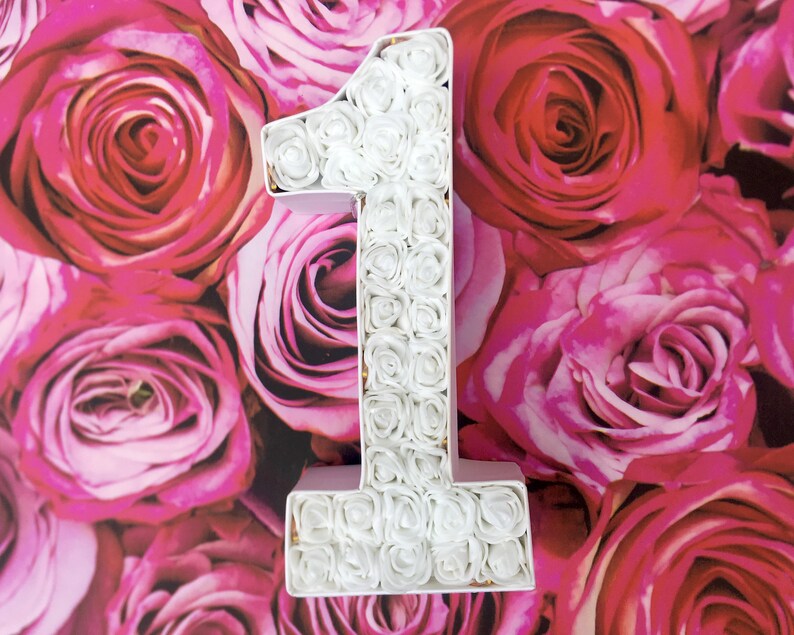 Freestanding Number 1 Decorated Large Number Light up Number Etsy