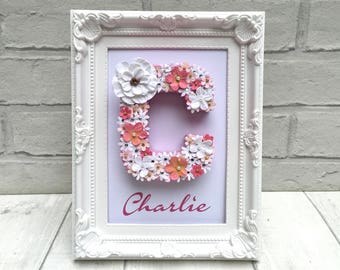 Personalised first birthday gift, Welcome to the world gift, Pink nursery decor