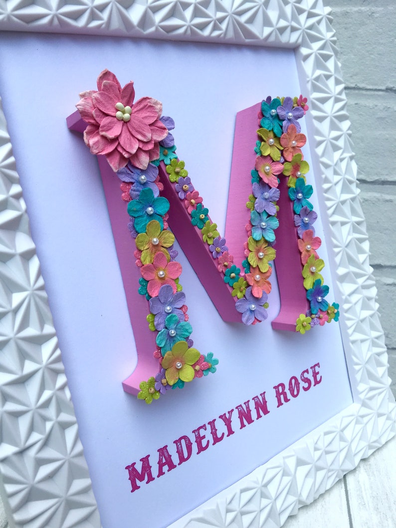 Rainbow name decor Personalised gift for daughter New baby | Etsy