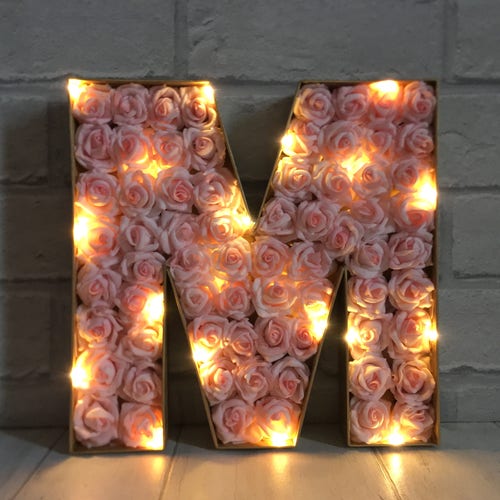Mother's Day Gift Gift for Mum Light up Letter M Gold Etsy