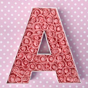 Light up letter, LED initial, Letter with lights, Children's bedroom decor, LED light up letter, Nursery light, Floral letter light image 8