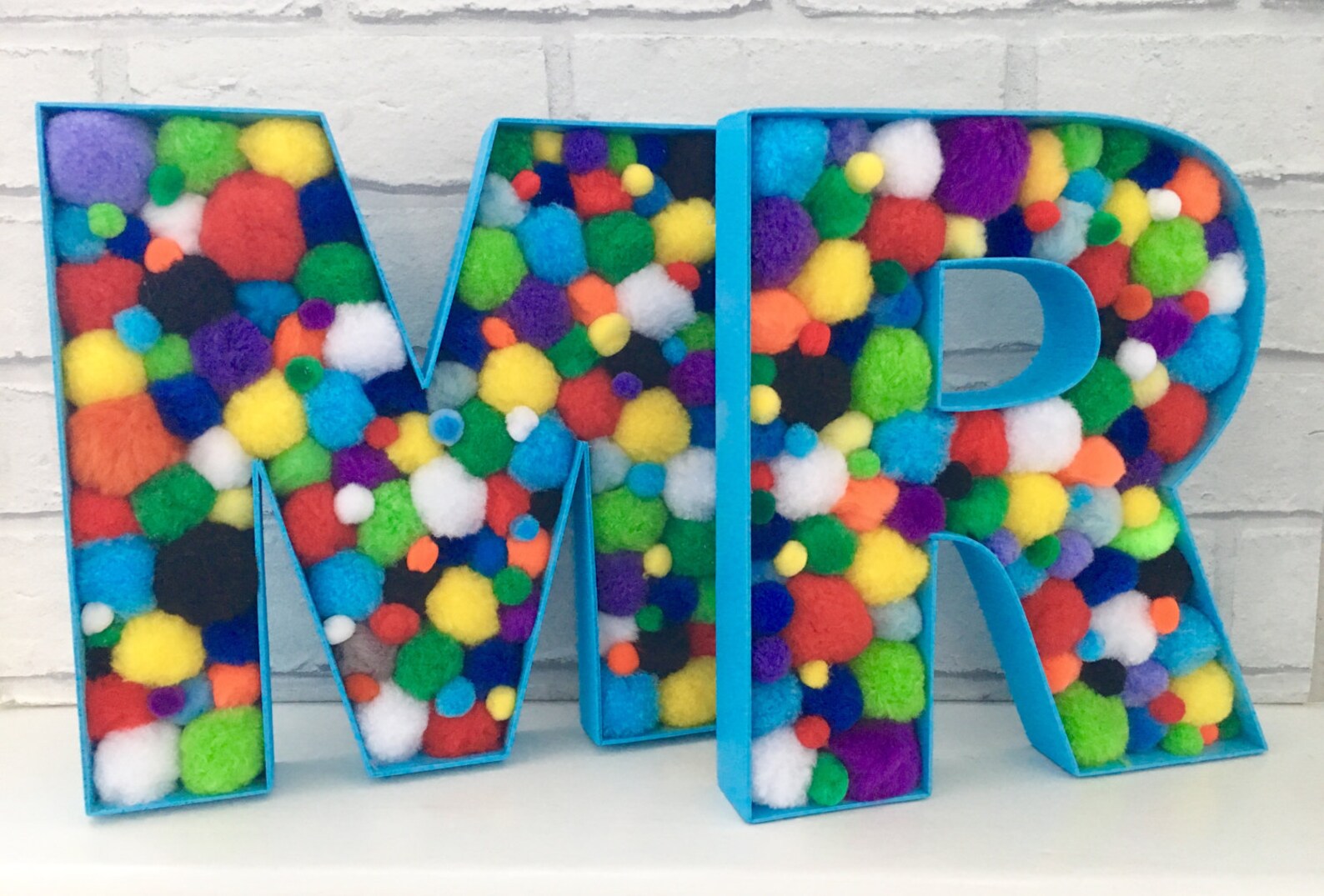 Pom Pom Name Sign Pom Pom Decor Pom Pom Letter Etsy