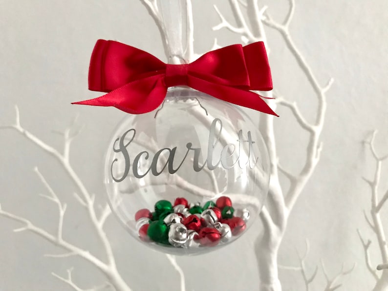 Personalised Baubles Custom Filled Baubles Name Christmas Etsy