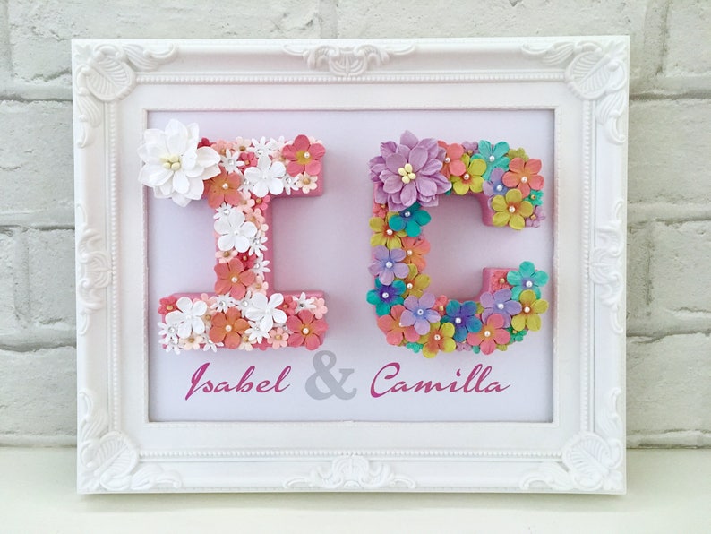 Country Style Decor Twin Name Gift Gift For Siblings Sister Etsy