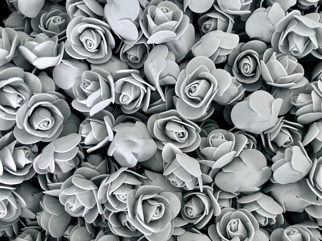 Grey Artificial Roses 3cm Grey Foam Roses Grey Artificial Etsy UK