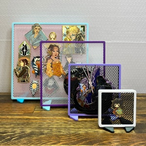 Pin Board - Desk, Shelf, Wall - Multifunctional - Removable Feet - Wall Mount - Home Office, Bulletin Board, Corkboard, Enamel Pin Display