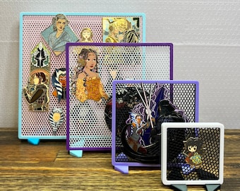 Pin Board - Desk, Shelf, Wall - Multifunctional - Removable Feet - Wall Mount - Home Office, Bulletin Board, Corkboard, Enamel Pin Display