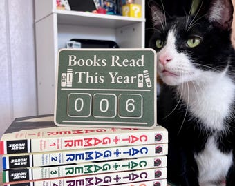 Books Read Tracker | Book Counter Sign | Reading Goal Display | Up to 999 Books