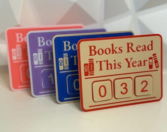 Contalibri In Legno 'Libri Letti Quest'anno' Con 30 Targhette, Decorazione Da Scrivania Per Obiettivi Di Lettura, Per Casa, Ufficio O Libreria