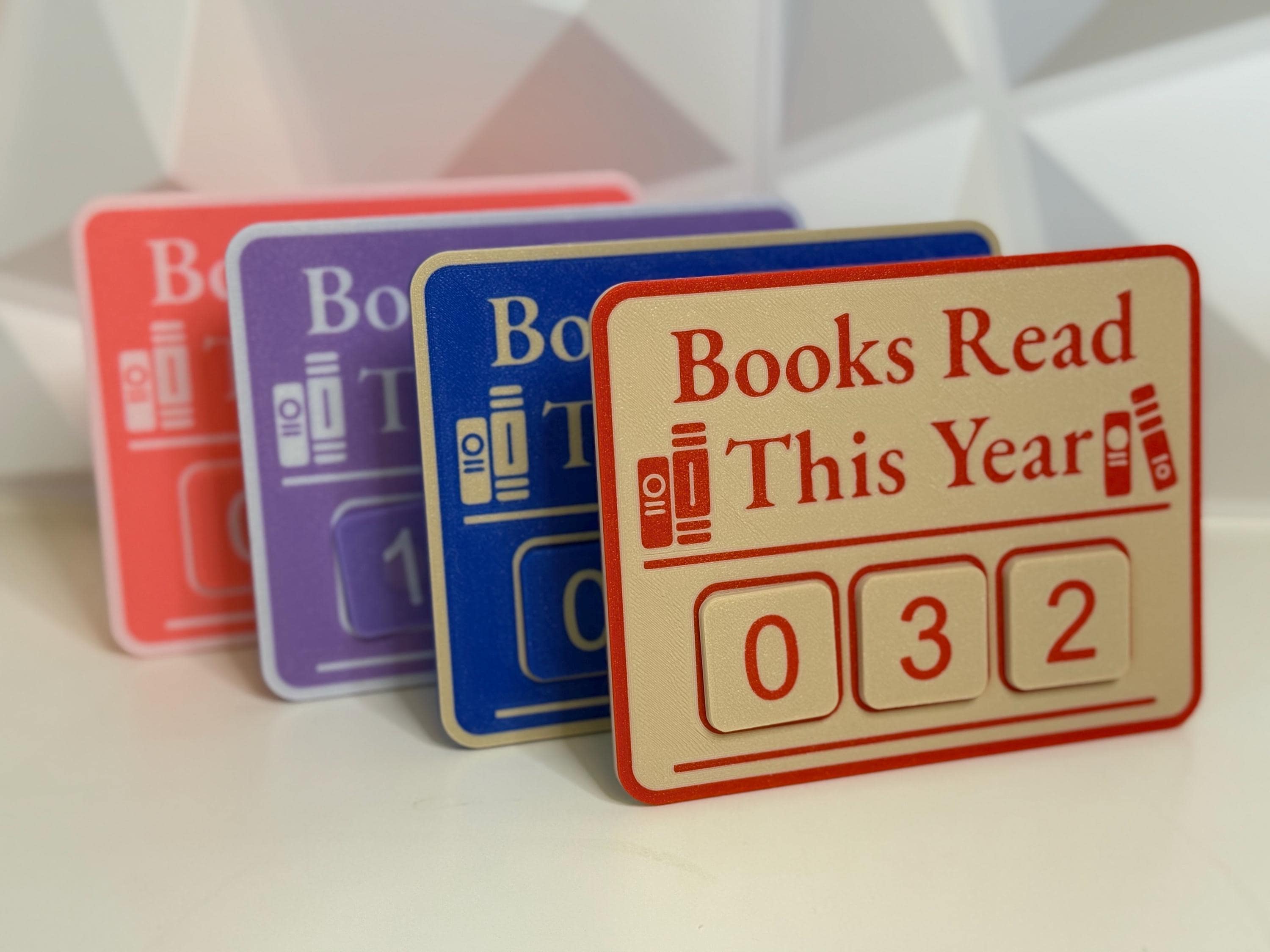 Compteur De Livres Lus - Tracker De Lecture 3D - Jusqu'à 999 Livres - Décoration Bureau Pour Lecteurs