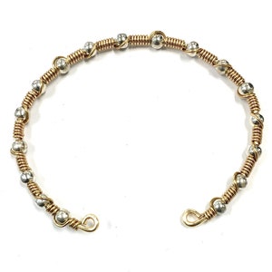 Bracelet Narrow Cuff Wire-Wrapped