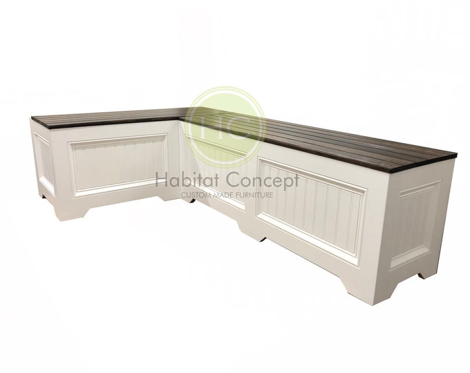 Banquette,Corner bench, kitchen seating,L shaped bench, breakfast nook,with flooring vent,FREE SHIPPING..!!!