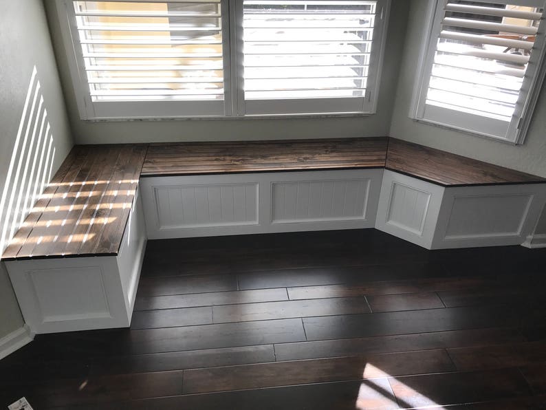 Corner bench kitchen seating L shaped bench breakfast nook Etsy