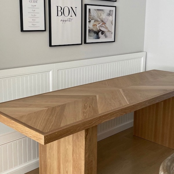 White Oak Dining Table - Etsy