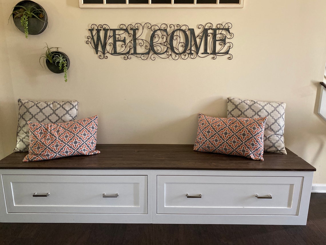 Storage Bench Kitchen Storage Bench Entryway Bench Etsy