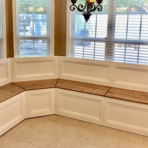 Banquette Bench For A Bay Window Kitchen Seating Shaped Etsy