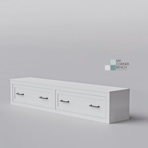 Custom Shaker Bench With Drawers and Storage for Entryway or Mudroom - Etsy