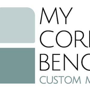 May include: A logo with four overlapping squares in shades of grey and teal, with rounded corners. The text "CUSTOM MADE" is displayed in teal below the squares, set against a black background.