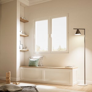 Straight Shaker Style Corner Bench with Storage - MyCornerBench