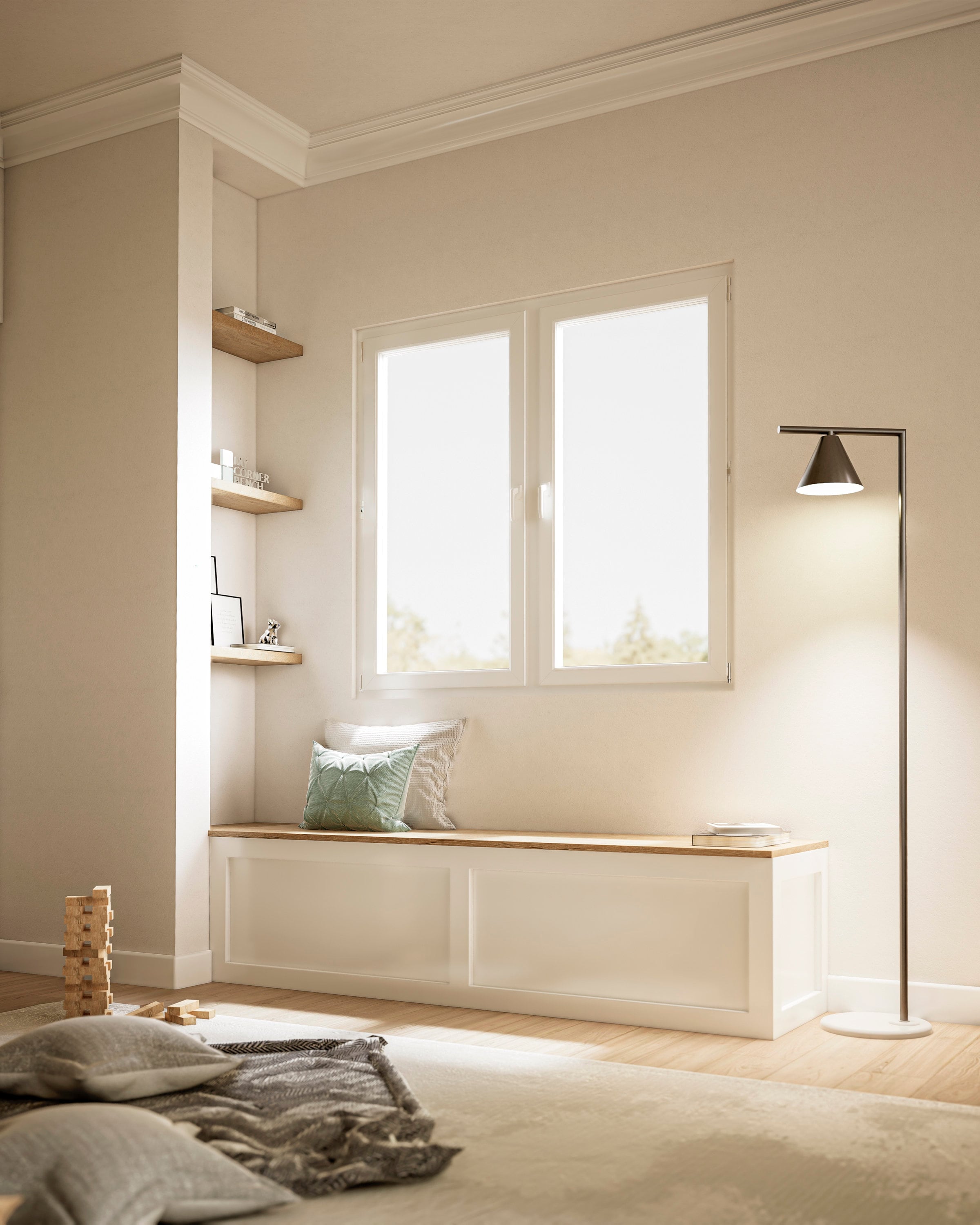 Corner bench bedroom discount