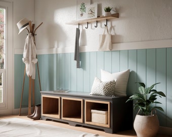 Entryway Storage Bench with Cubbies - Modern High-Quality Design