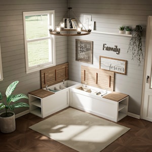 Banquette avec rangement et double casier