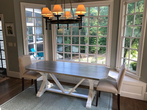 Bay window table and bench deals