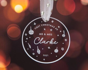 First Christmas as Mr and Mrs Christmas Decoration