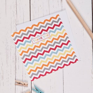 Chevron Thank You Note Cards