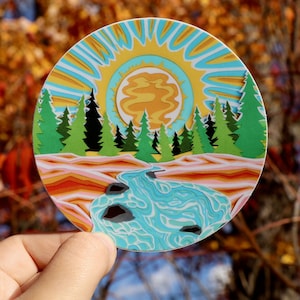 River, Weatherproof Vinyl Sticker