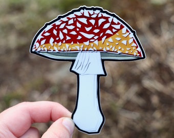 Amanita Mushroom, Weatherproof Vinyl Sticker