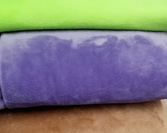 Soft Fleece Fabric, Solid Plush Blanket Fabric, 100% Polyester