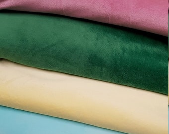 Plush fabric, Soft fabric, blanket fabric, Toy making fabric, Smooth Soft Fleece Solid Plain Fabric Meter/ Yard