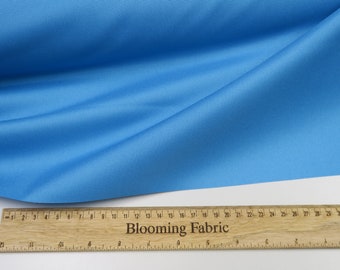 Tela De Lona De Algodón Azul 240 G/m² - Por Medio Metro, Ancho 140 Cm, Para Manualidades, Bolsos Y Tapicería