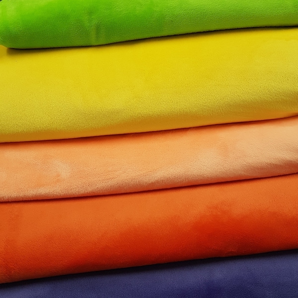 Plush fabric, Soft fabric, blanket fabric, Toy making fabric, Smooth Soft Fleece Solid Plain Fabric Meter/ Yard