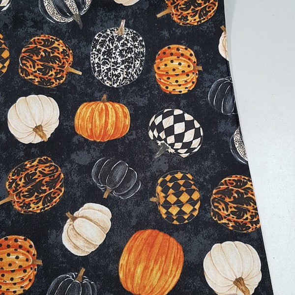Pumpkin fabric, Halloween fabric, Fall fabric, cotton quilting fabric Last 35" x 43"