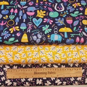 Cotton fabric, Treasure fabric, animal fabric quilting fabric 100%, craft and clothing nursery fabric Half Yard/meter