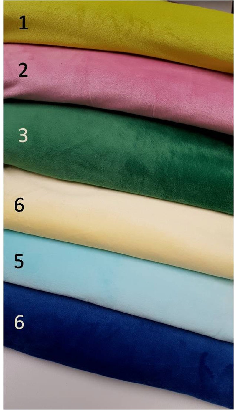 Plyschtyg, Mjukt tyg, Filttyg, Leksakstyg, Slät mjuk fleece Enfärgat tyg Meter/Yard bild 2