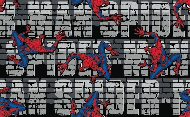 Increíble tela de Spiderman tela de Marvel Comics 100% de - Etsy México