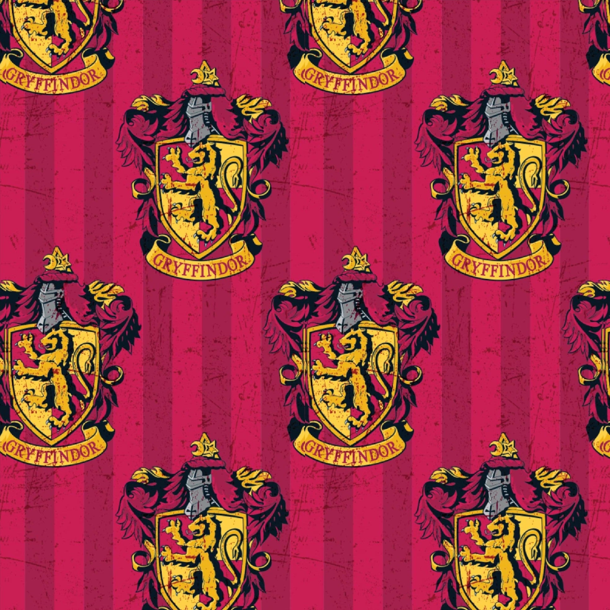 FAT QUARTER HARRY POTTER FABRIC GRYFFINDOR 100/% COTTON CAMELOT QUILTING FQ